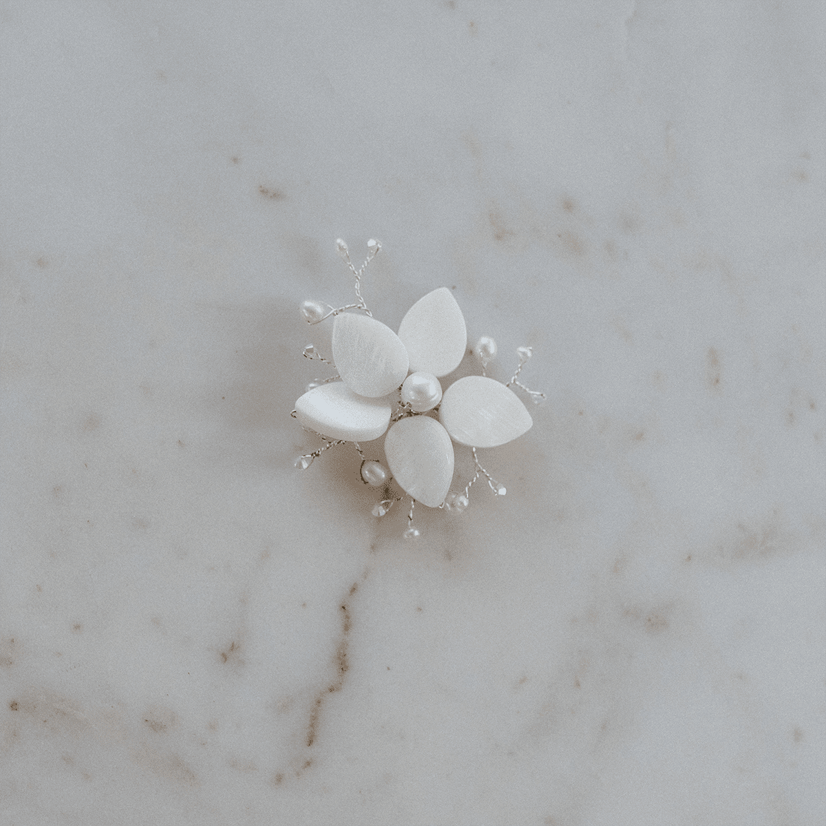 White Flower Hair Accessory Primp Proper Vancouver