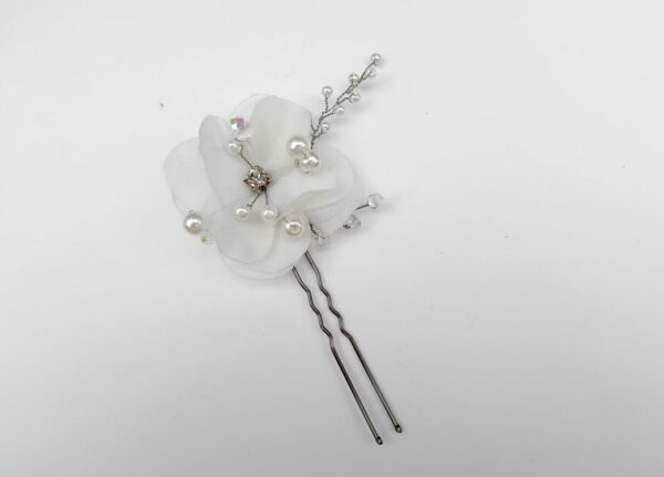 Delicate White Flower Pin