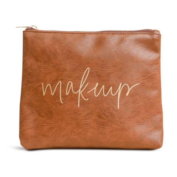 Faux Leather Makeup Bag