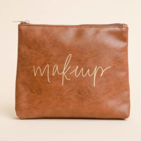 Faux Leather Makeup Bag