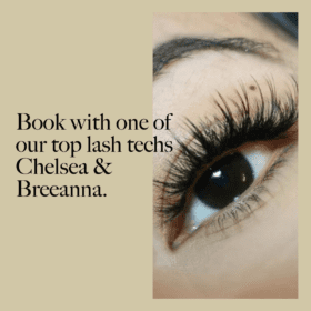 lash extensions with text