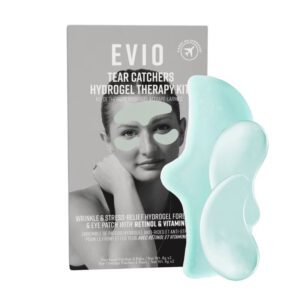 EVIO Tear Catchers Hydrogel Wrinkle & Stress-Relief Forehead & Eye Therapy Kit with Retinol & Vitamin C